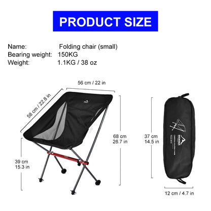 WIDESEA Folding Camping Chair and Side Table, 600D Cordura