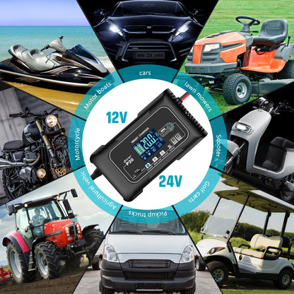 HTRC 20A Smart Battery Charger 12V 24V, LiFePO4 AGM