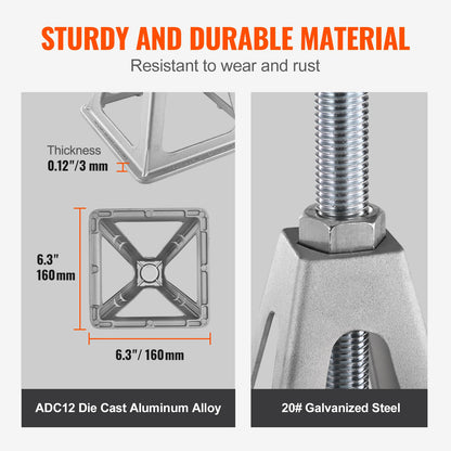 RV Stabiliser Jacks 4-Pack, Aluminium, 280 to 435mm