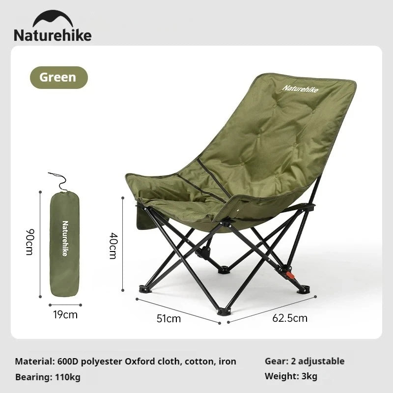 Naturehike High Back Moon Chair, Adjustable Folding Camping