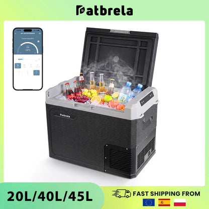 Patbrela 20L Compressor Fridge Freezer 12V 24V, Campervan