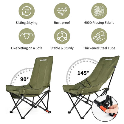 Naturehike High Back Moon Chair, Adjustable Folding Camping