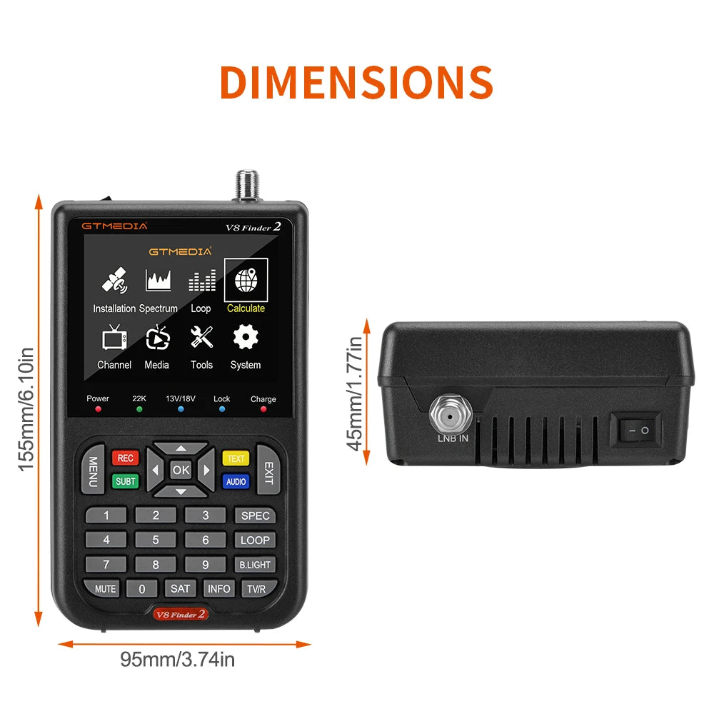 GTMEDIA V8 Finder2 Satellite Signal Meter, DVB-S2X