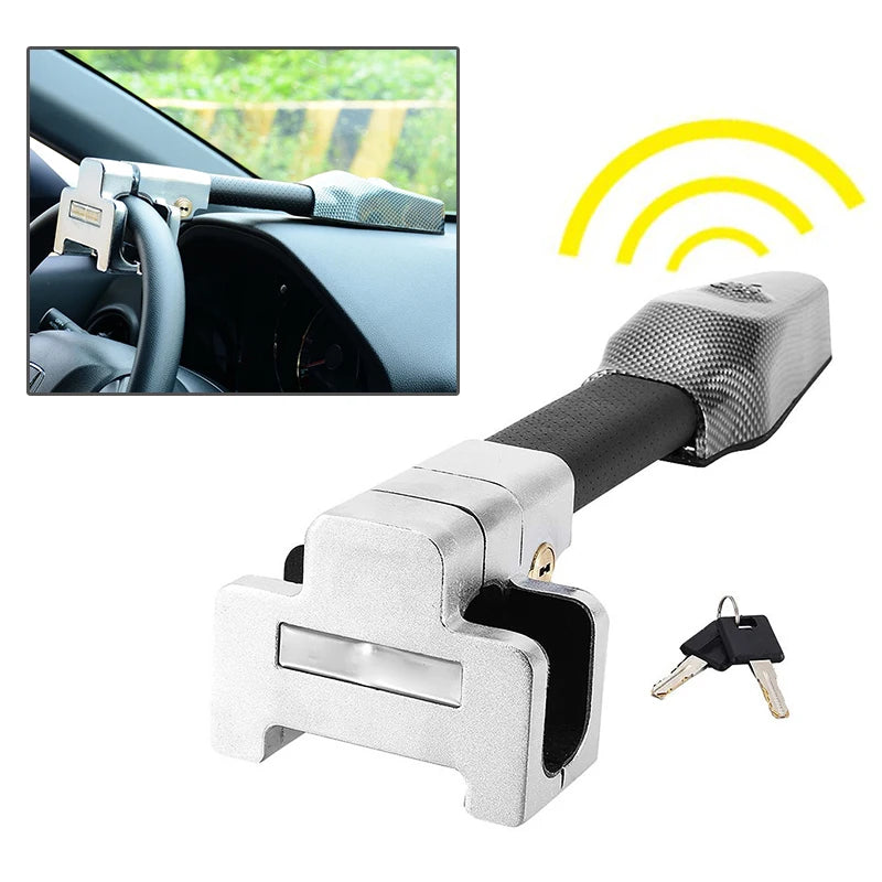 Steering Wheel Lock with 130dB Alarm, Anti Theft, Campervan