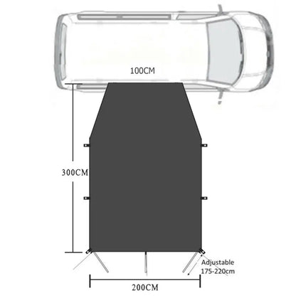 Van Awning Canopy, Waterproof Tarp Sunshade, Campervan SUV