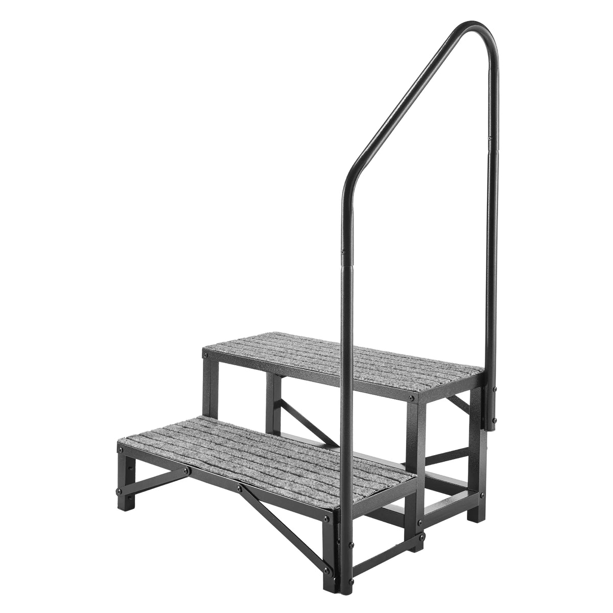 RV Steps with Handrail 300kg, Non-Slip Motorhome Stairs