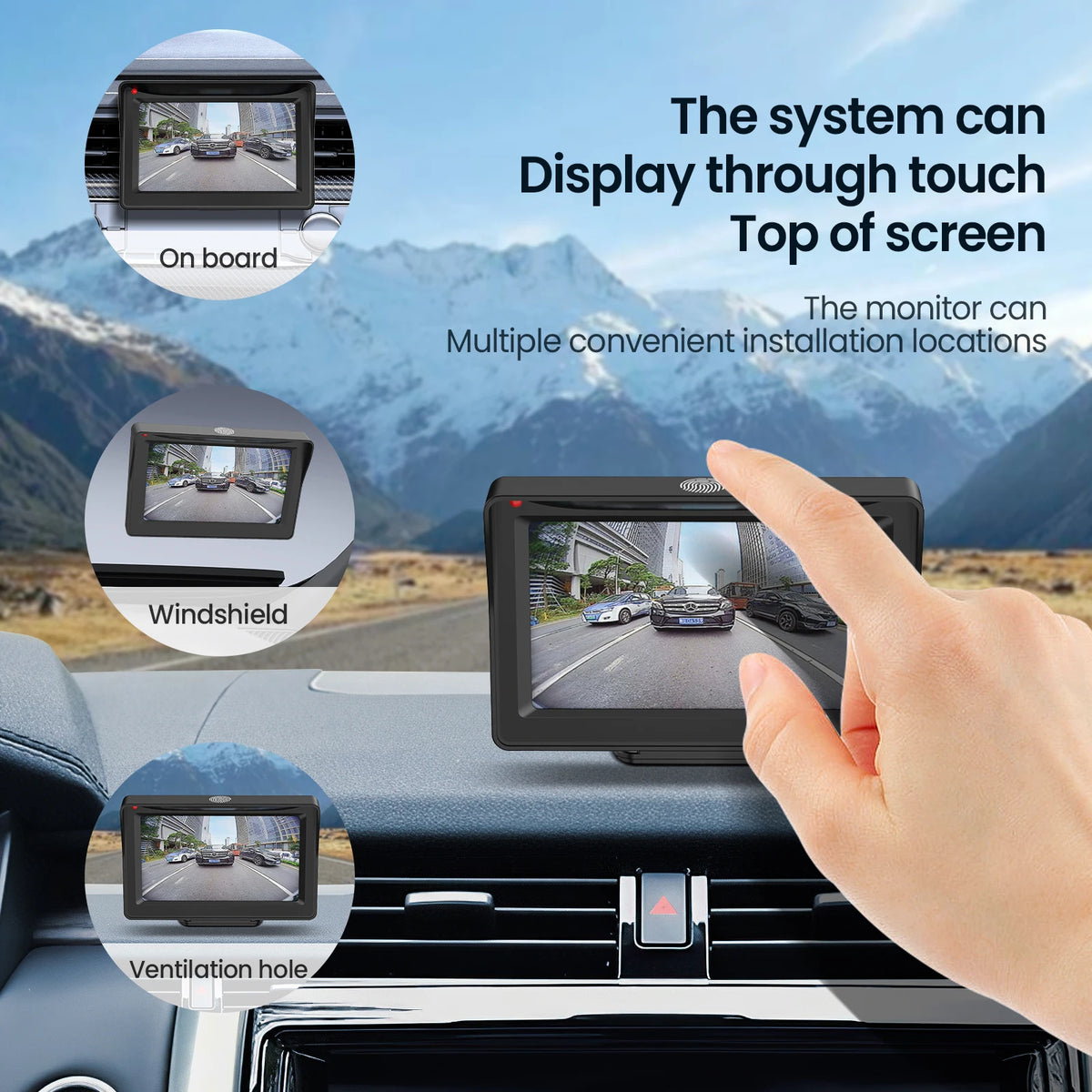 Solar Wireless Reversing Camera 4.3in Monitor, Motorhome RV