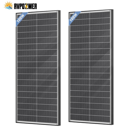 RVPOZWER 100W 12V Bifacial Solar Panel, Monocrystalline