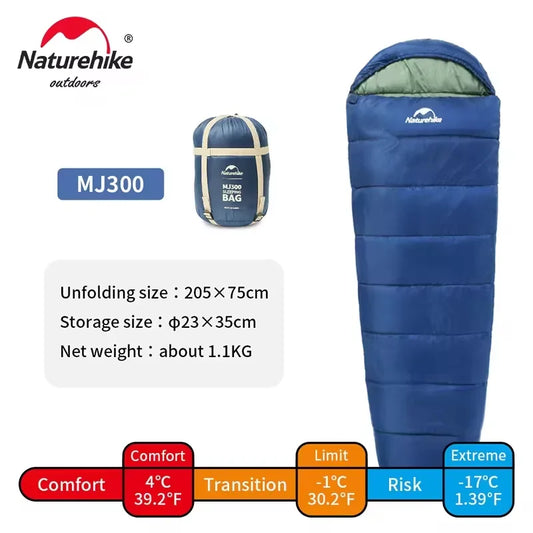 Naturehike Mummy Sleeping Bag MJ300 MJ600, Winter Camping