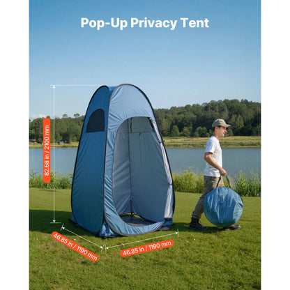 Pop-Up Shower Tent UPF 50, Privacy Changing Room Camping