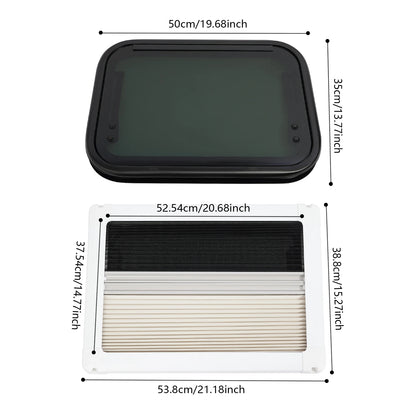 RV Push Out Window 50x35cm Aluminium, Campervan Caravan