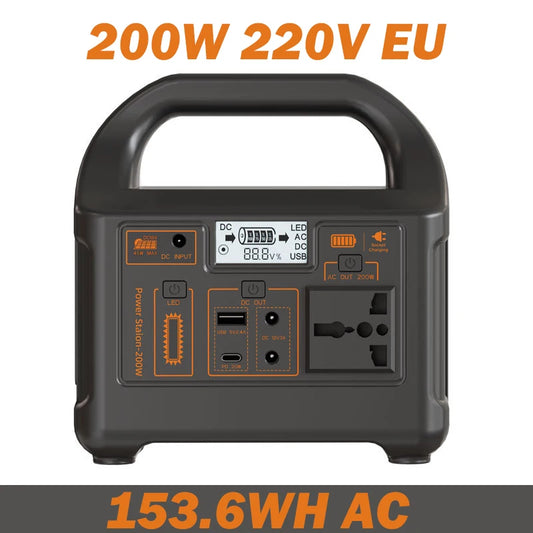 Gaiaray 200W Power Station 153.6Wh LiFePO4, Camping
