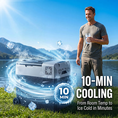 Podofo 20L Compressor Fridge Freezer 12V 230V, Campervan