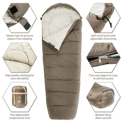 Naturehike Mummy Sleeping Bag MJ300 MJ600, Winter Camping
