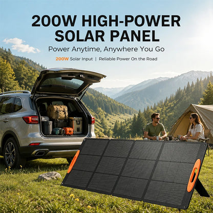 200W Foldable Solar Panel IP68, Power Station Charger RV