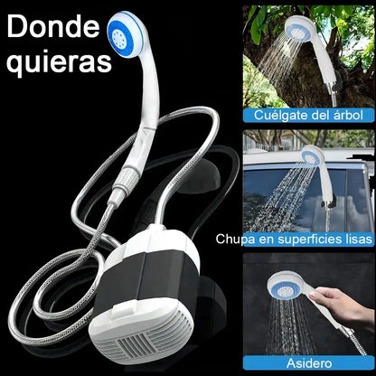 Rechargeable Outdoor Shower 2200mAh USB, Camping Pump