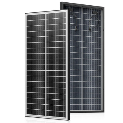 RVPOZWER 100W 12V Bifacial Solar Panel, Monocrystalline