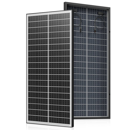 RVPOZWER 100W 12V Bifacial Solar Panel, Monocrystalline