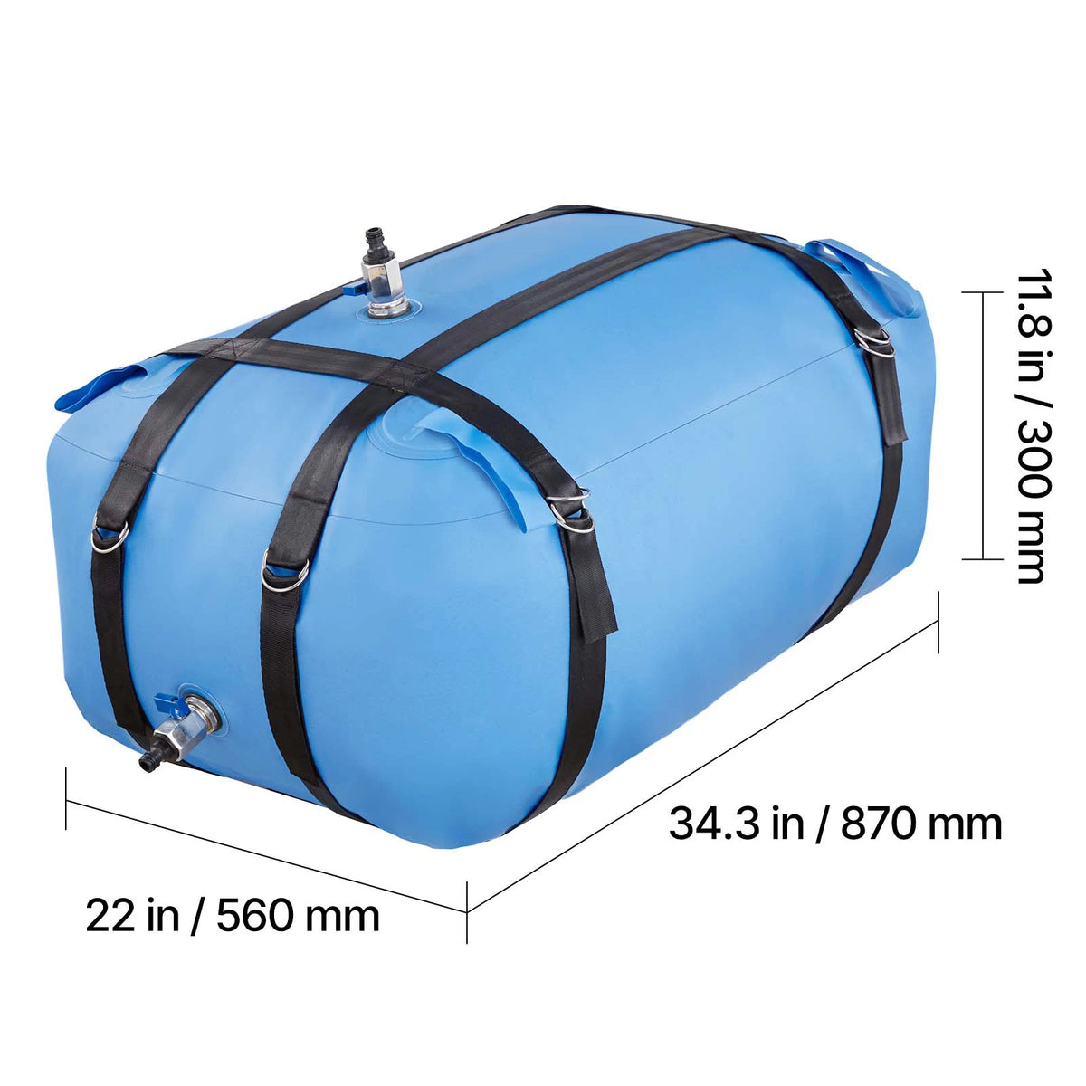 Collapsible Water Bladder 113L or 132L, 1000D PVC Tank