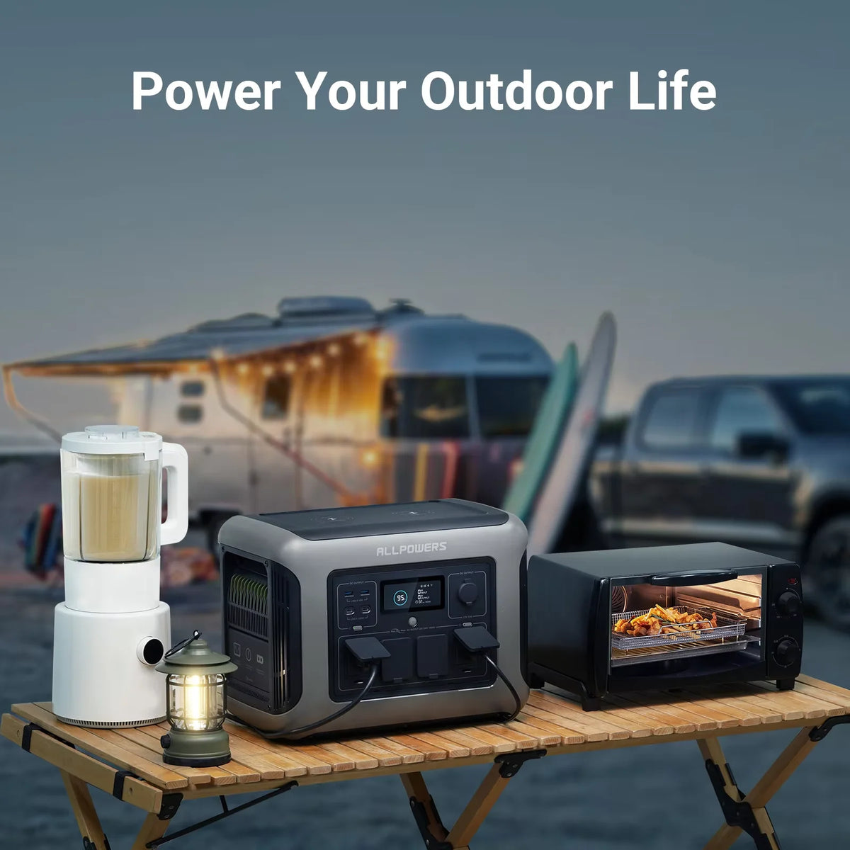 ALLPOWERS R1500 Power Station 1152Wh LiFePO4, 1800W Solar