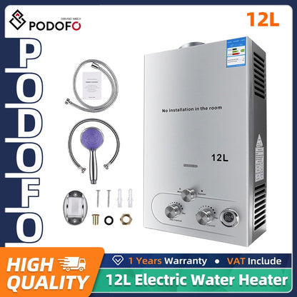 Portable LPG Water Heater, Tankless Gas Shower Kit, Camper