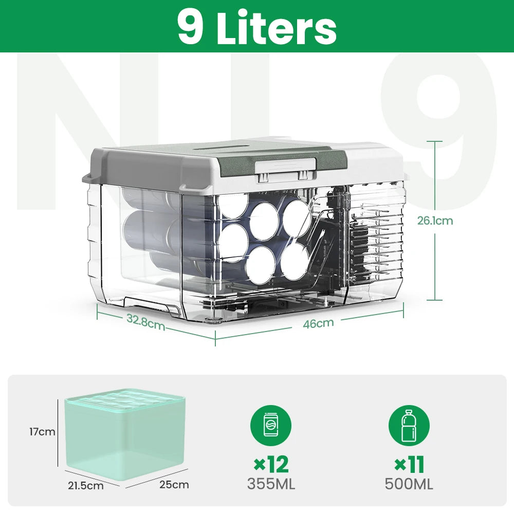 Alpicool NL9 9L Compressor Fridge Freezer 12V, Car Camping