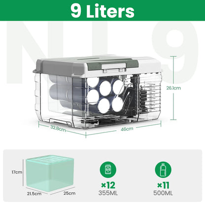 Alpicool NL9 9L Compressor Fridge Freezer 12V, Car Camping