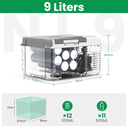 Alpicool NL9 9L Compressor Fridge Freezer 12V, Car Camping