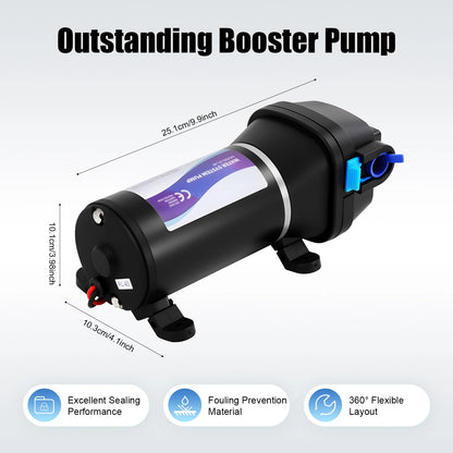 12V Water Pressure Pump 4.5 GPM Self-Priming, Campervan RV