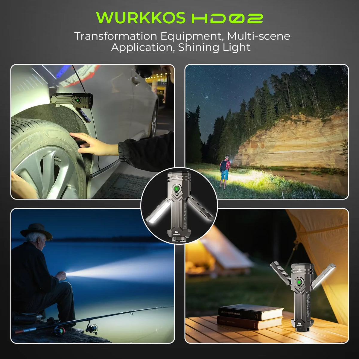 Wurkkos HD02 LED Camping Lantern 600 Lumen, Magnetic Light