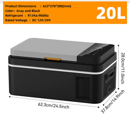 Podofo 20L Compressor Fridge Freezer 12V 230V, Campervan