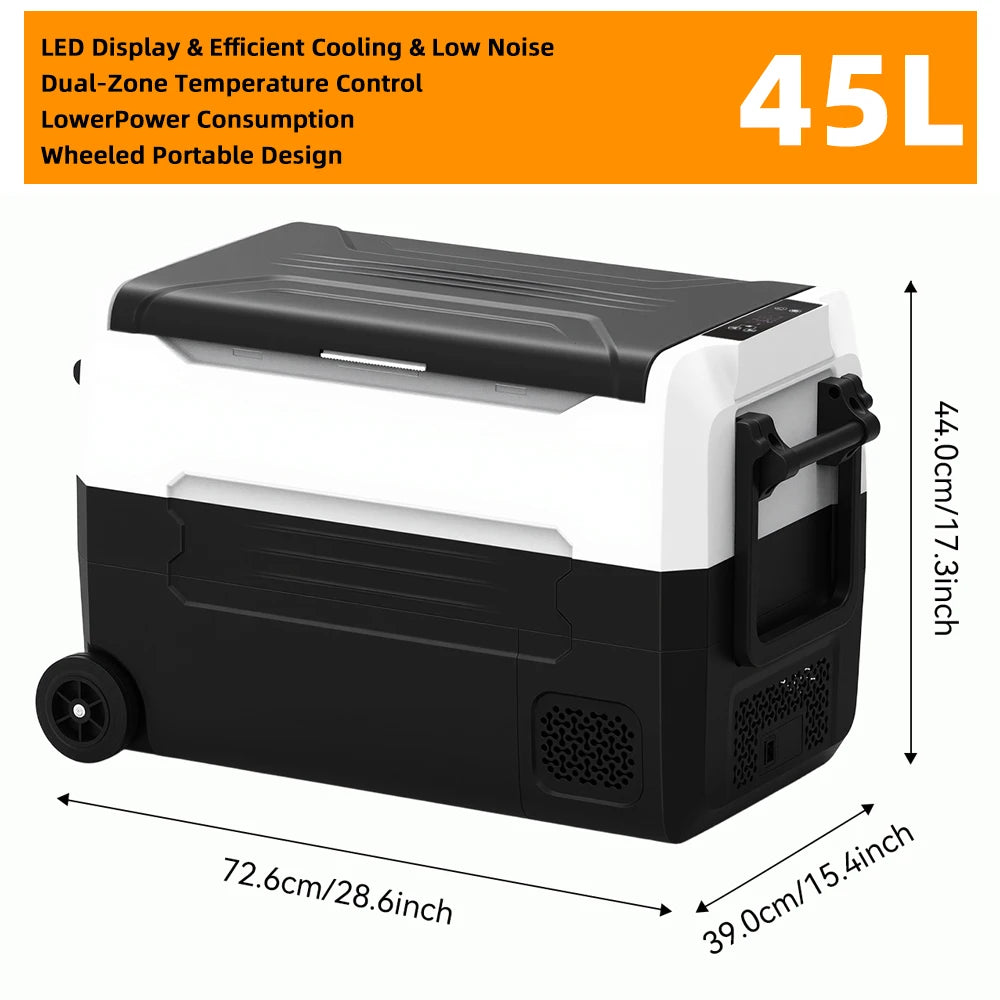 Podofo 20L Compressor Fridge Freezer 12V 230V, Campervan