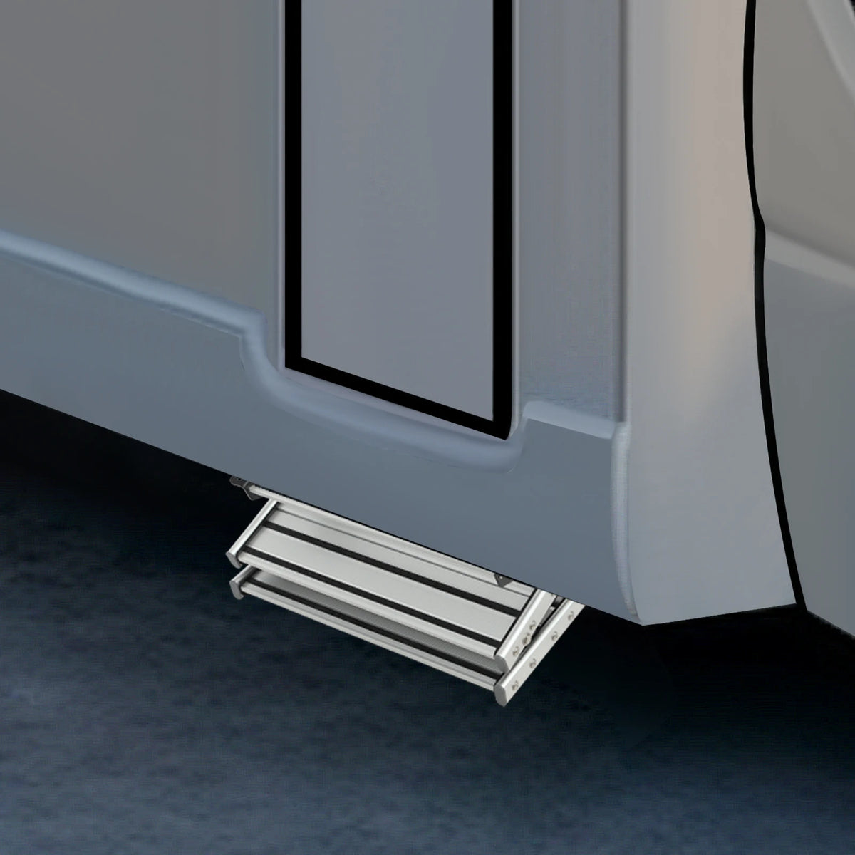 Foldable Aluminium RV Step, 2 Treads, 200kg, Caravan Camper