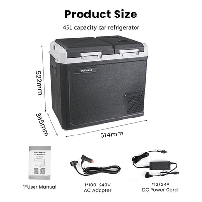 Patbrela 20L Compressor Fridge Freezer 12V 24V, Campervan