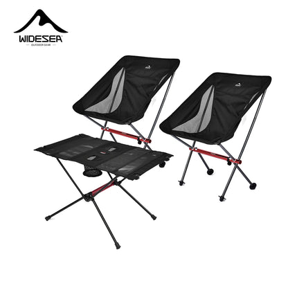 WIDESEA Folding Camping Chair and Side Table, 600D Cordura