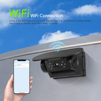 Solar WiFi Reversing Camera, Magnetic IP67, RV Trailer