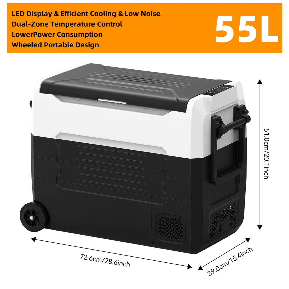 Podofo 20L Compressor Fridge Freezer 12V 230V, Campervan
