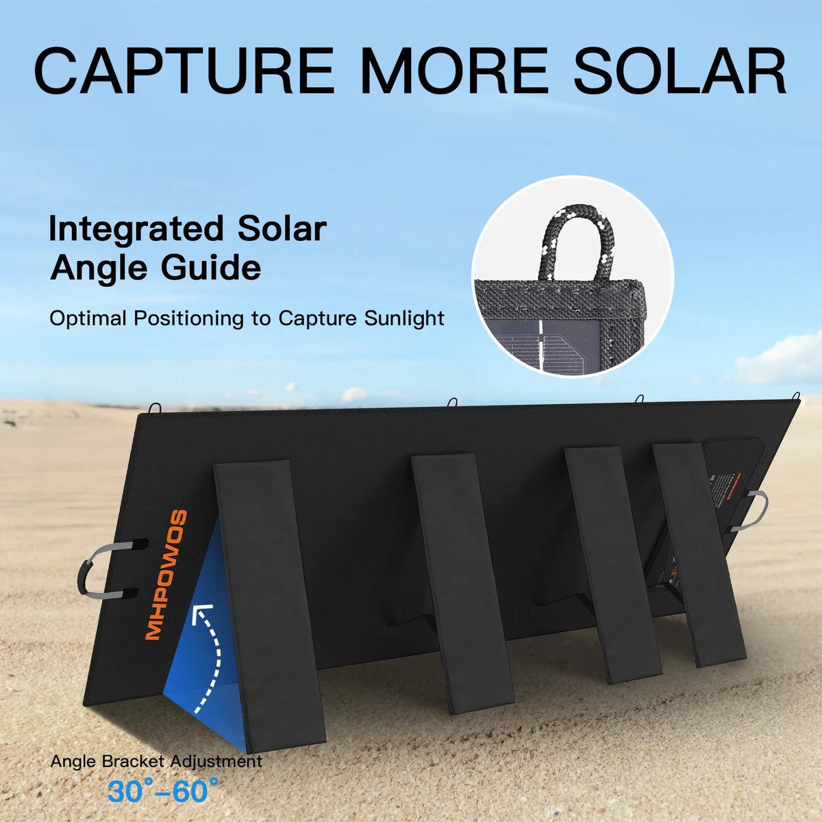 MHPOWOS 110W Foldable Solar Panel, IP67, Power Station