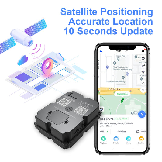 4G Magnetic GPS Tracker 7500mAh, App, Campervan Security