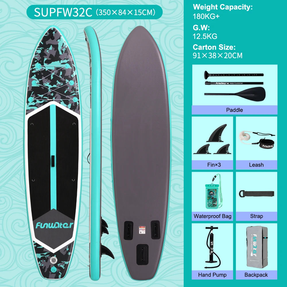 Inflatable Stand Up Paddle Board SUP 335cm, 165kg Load