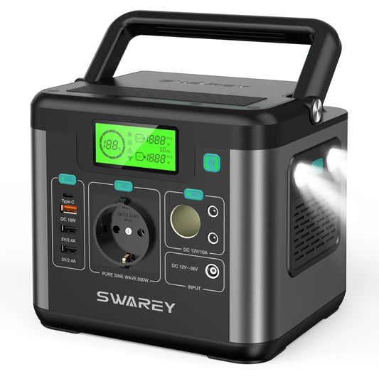 SWAREY S160 Power Station 222Wh 300W, Pure Sine Wave