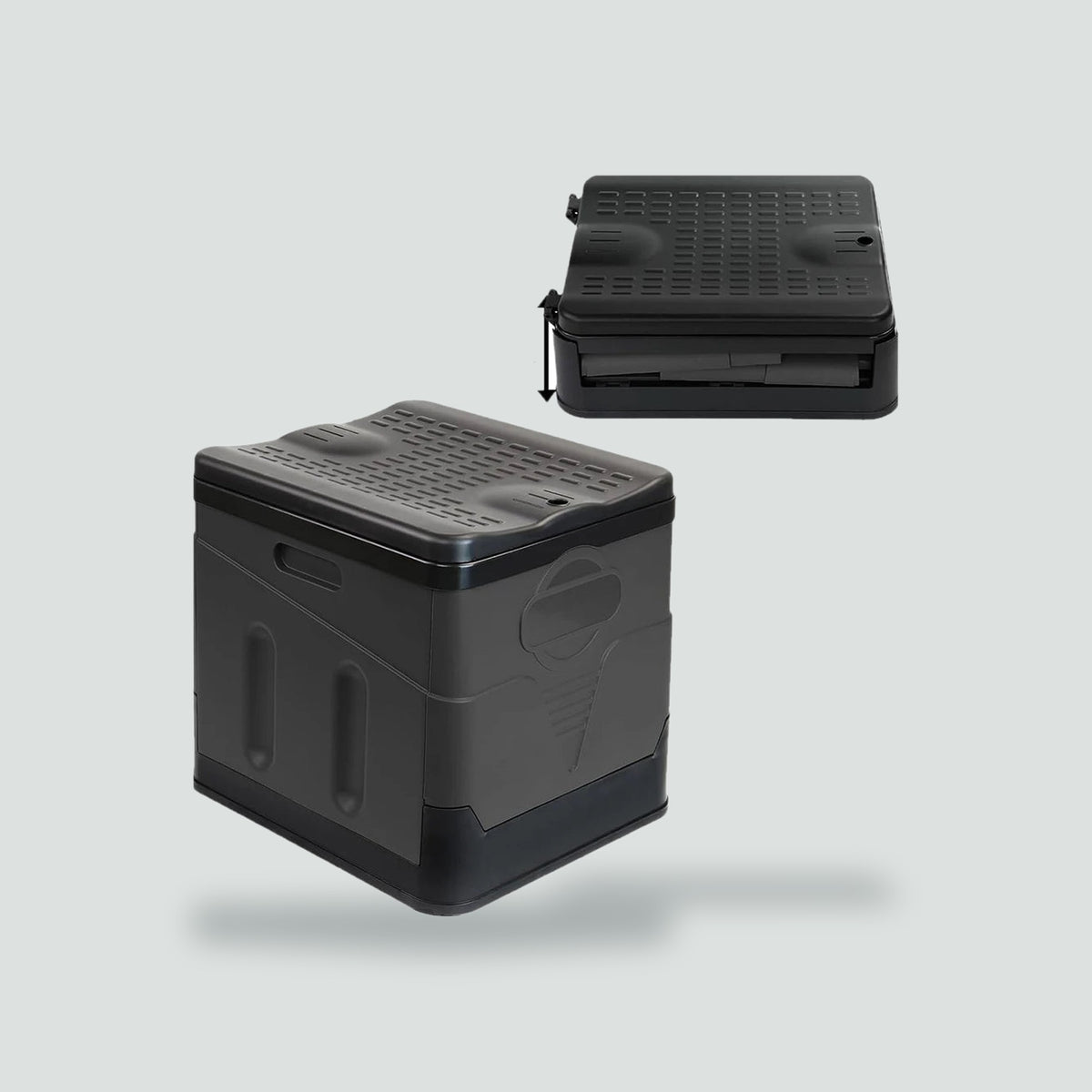 Foldable Camping Toilet 20L - product on neutral grey background