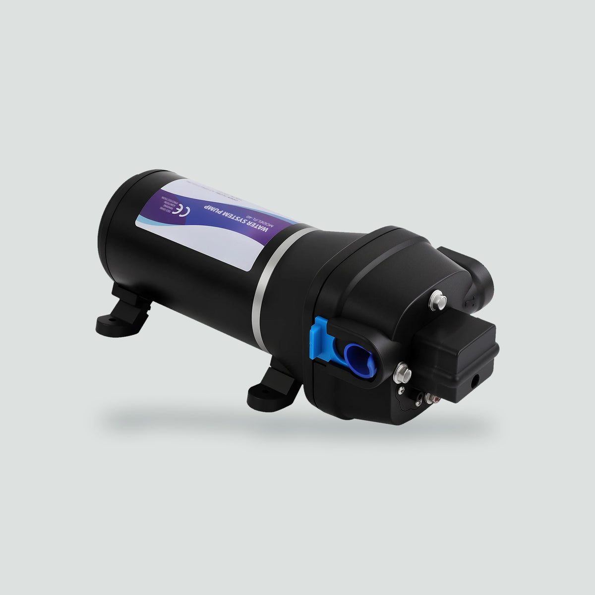 12V Water Pressure Pump - product on neutral grey background