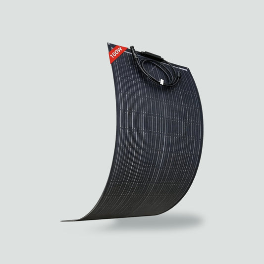 100W Flexible Solar Panel - product on neutral grey background